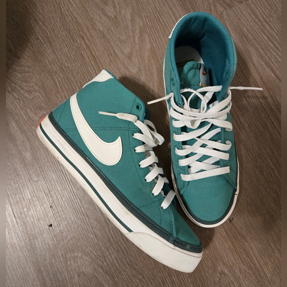 Nike Teal High-Top Sneakers